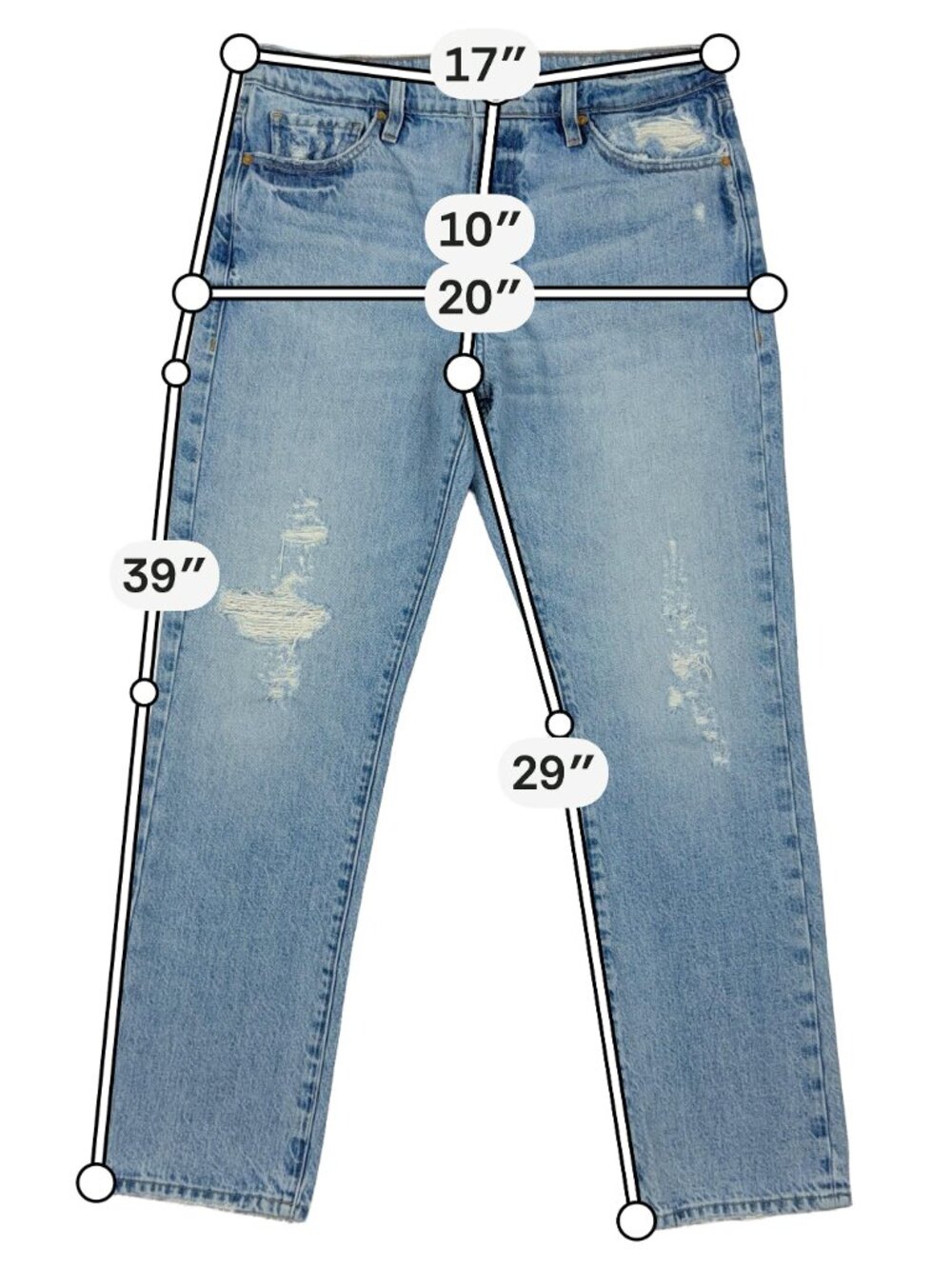 FRAME Le Slouch Boyfriend Jeans 28 Bluejay Rips Relaxed Denim LSLJ727 - Picture 3 of 14